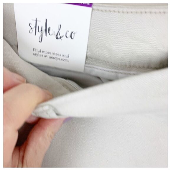 Style & Co Khaki Boyfriend Midrise Casual Pants‎ - Picture 9 of 14